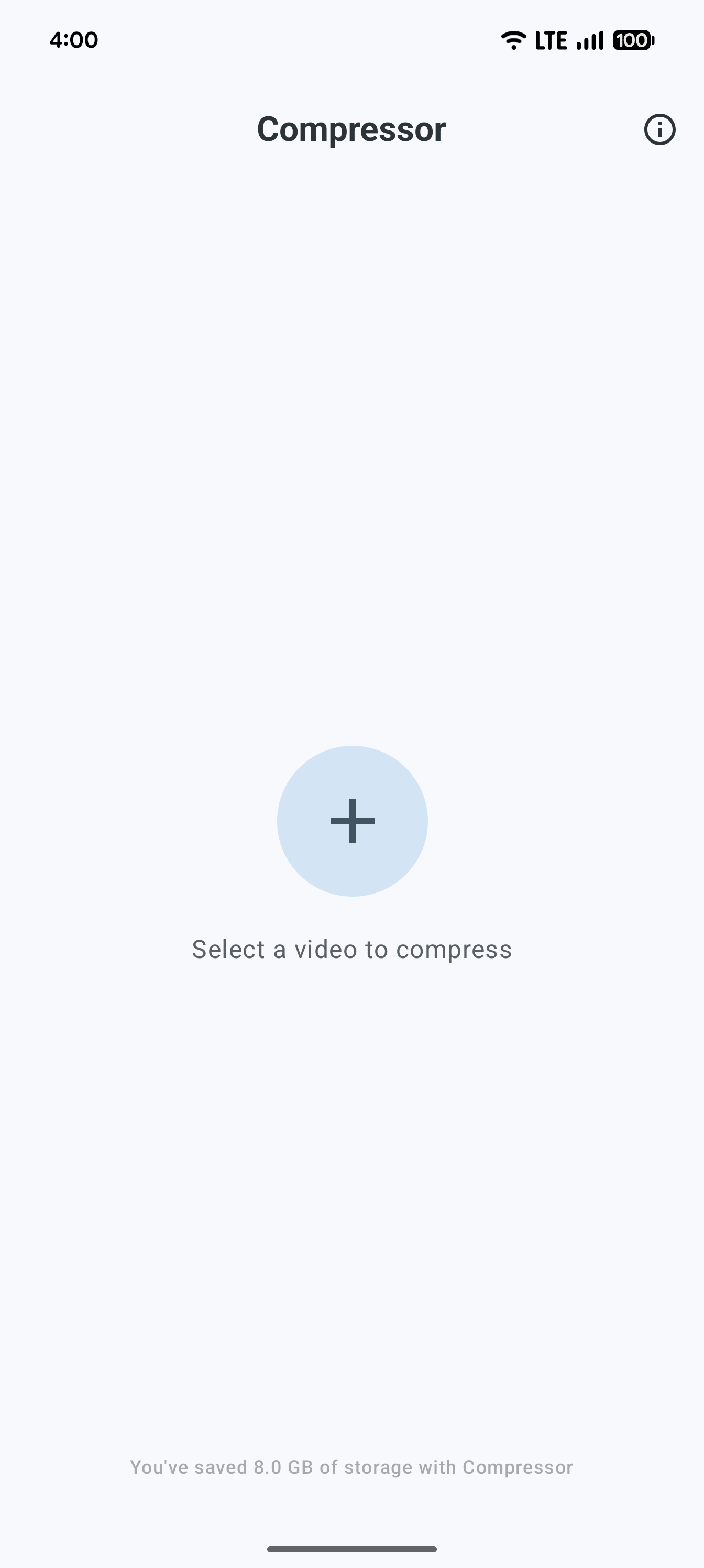 Compressor clean UI dashboard